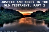Justice and Mercy in the Old Testament part 2 Sergio Fustero Carreras