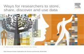 Ways for researchers to store, share, discover, and use data_Cousijn