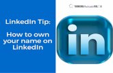 LinkedIn Tip: How to own your name on LinkedIn
