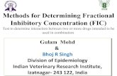 Methods for Determining Fractional Inhibitory Concentration (FIC)