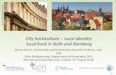 City horticulture – rural identity: local food in Bath and Bamberg