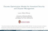 Discrete Optimization Models for Homeland Security and Disaster Management