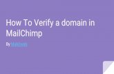 How to verify a domain in MailChimp