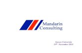 Mandarin Consulting Presentation 2015
