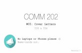 W05 - Cover Letters