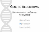 Genetic Algorithms: Programming by the Seat of Your Genes