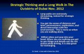 Strategic thinking and long walks in dubai