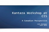 Kantara Workshop at CIS