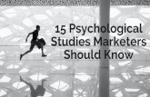 15 Psychological Studies for Marketers to Know