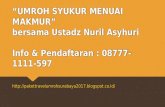 Umroh Ramadhan 2016 Surabaya, 08777-1111-597