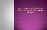 Institutional planning  development and tariff design