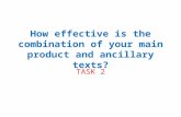 ow effective is the combination of your main product and ancillary texts? TASK 2