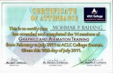 ACLC CERTIFICATE OF ATTENDANCE