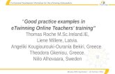 Good practice examples in e twinning online teachers' training