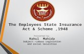 ESIC( Employee State Insurance Act & Scheme,1948)