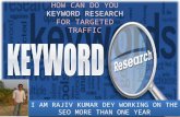I will do Keyword Research