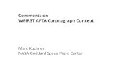 Comments on WFIRST AFTA Coronagraph Concept