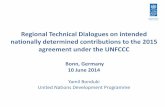 Regional Technical Dialogues on intended nationally determined contributions to the 2015 agreement under the UNFCCC