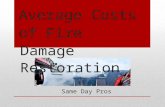 Average costs of fire damage restoration