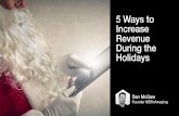 5 Ways to Increase Revenue for the Holidays