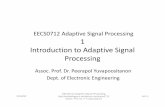 Introduction  to adaptive signal processing