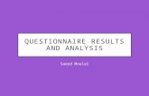 Questionnaire Results & Analysis