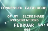 CONDENSED   CATALOGUE OF MY  SLIDESHARE  PRESENTATIONS