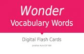 Wonder Vocabulary Flash Cards