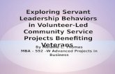Exploring Servant Leadership Behaviors in Volunteer-Led Community Service Projects Benefiting Veterans
