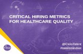 Critical Hiring Metrics For Healthcare Quality