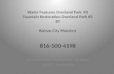 Water Features Overland Park KS /Fountain Restoration Overland Park KS by Kansas City Masonry 816-500-4198