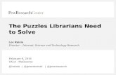 The Puzzles Librarians Need to Solve - Vala 2016