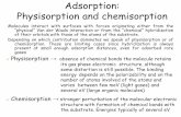 Adsorption: Physisorption and chemisorption