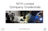 NTR Company Credentials 2015