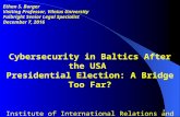 2016 December -- US, NATO, & The Baltics -- International Security and Cyber[Conflict]
