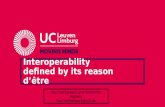 Interoperability defined by its reason d'être