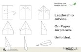 2016 IABC Leadership Institute Paper Airplane Advice