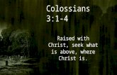 Easter Sunday - Second Reading - Colossians 3:1–4