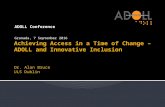 Achieving Access in a Time of Change – ADOLL and Innovative Inclusion