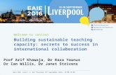 Building sustainable teaching capacity  secrets to success in international collaboration eaie 2016 final