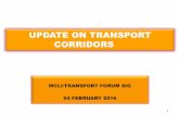 Department of Transport update on transport corridors