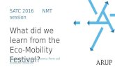 What did we learn from the eco mobility festival?