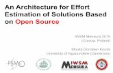 An architecture for effort estimation of solutions   donatien koulla moulla