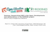 Researching OER in the Open: developments and deliberations in the ROER4D project