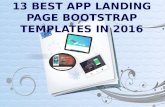 13 best app landing page bootstrap templates in 2016