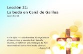 Lección 21 - La boda en Caná de Galilea