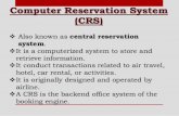 Computer reservation system and Global distribution system (CRS and GDS in Air ticket )
