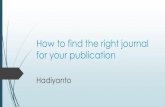 Strategi Memilih Jurnal untuk Publikasi Internasional