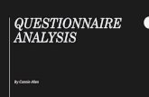 Questionnaire Analysis By Connie Allen