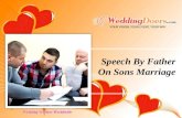 Speech by father on sons marriage